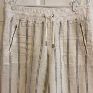 Like new Athleta striped linen pants